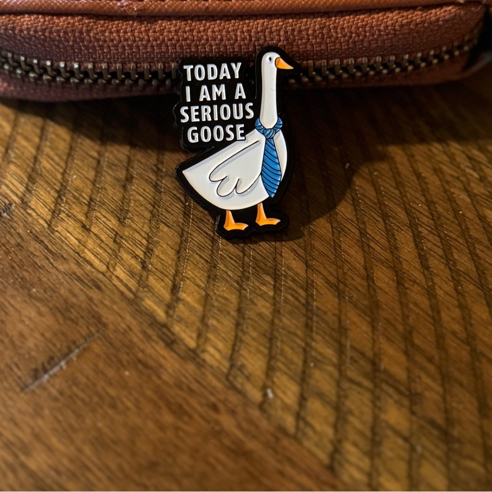 Serious Goose Enamel Pin